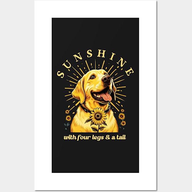 Golden Labrador Sunshine Wall Art by kansaikate